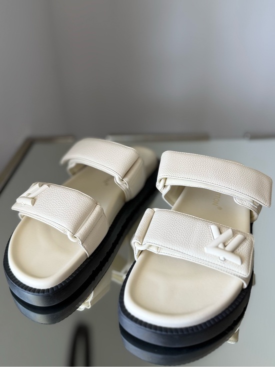 Louis Vuitton Shoes - New Louis Vuitton LV Sunset Flat Comfort Sandal 37.5